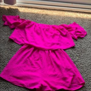Hot pink romper
